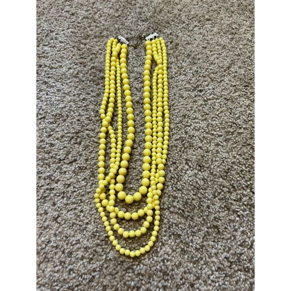 Yellow chunky necklace | j-0028